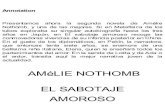 El Sabotaje Amoroso - Amelie Nothomb