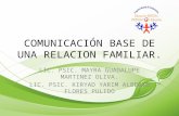 COMUNICACIÓN BASE DE UNA RELACION FAMILIAR