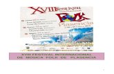 Programa XVIII Festival Folk Plasencia