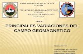 Principales Variaciones Del Campo Geomagnetico