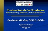 Aba - Evaluacion de La Conducta - Seleccionando y Definiendo La Conducta Blanco