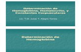 Determinación de Hemoglobina, Hematocrito, y Constantes