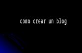 Juan crear un blog