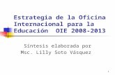 Estrategia de la oficina internacional para la educación