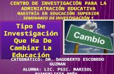 Exposición tipos de investigacion en educación