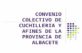 CONVENIO COLECTIVO DE CUCHILLERIA Y AFINES DE LA PROVINCIA DE ALBACETE