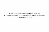 Textos premiados en el concurso literario 2014 - 2015
