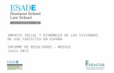 Estudio ESADE - FEVITUR impacto social y económico viviendas turísticas España