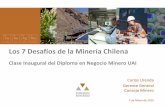 Los siete desafíos de la minería chilena