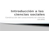 Introducción a las  ciencias sociales