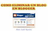 Como eliminar un blog en blogger