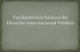 Fundamentos Básicos Del Derecho Internacional Público Presentación Freider