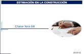 Clase Nro 09 - Estimacion en La Construccion