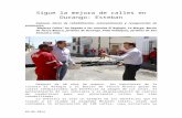 05.05.2014 Comunicado Sigue La Mejora de Calles en Durango Esteban