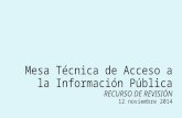 Mesa Técnica de Acceso a La Información Pública11112014