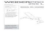 Weider Pro 255L Bench Manual