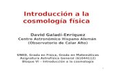Introducción a la cosmología física