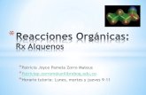 Reacciones Orgánicas - Alquenos