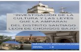 Investigacion de la Cultura y las Leyes que la Amparan del Distrito de Santiago Leon de Chongos Bajo