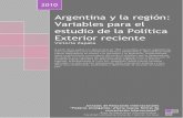 ZAPATA - Argentina y La Región - Variables Para El Estudio de La Política Exterior Reciente
