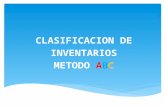 Clasificacion de Inventarios Metodo ABC