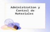 Administración y Control de Materiales