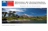 Nómina de Autoridades Región de La Araucanía - Abril 2015