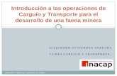 Introducción a Las Operaciones de Carguío y Transporte