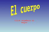 Click anywhere to begin El cuerpo ¿Cómo se dice en español? El cuerpo = body Click anywhere to see the answer Click anywhere to continue.