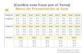 (Cambia esta frase por el Tema) Menú de Presentación al Azar Plantilla actualizada el: 12.11.2003 Por //.