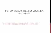 EL CORREDOR DE SEGUROS EN EL PERÚ DRA. LORENA CECILIA RAMÍREZ OTERO – UDEP- 2014.