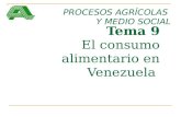 Tema 9 El consumo alimentario en Venezuela PROCESOS AGRÍCOLAS Y MEDIO SOCIAL.