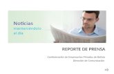 REPORTE DE PRENSA Confederación de Empresarios Privados de Bolivia Dirección de Comunicación.