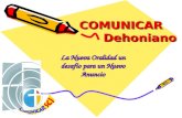 La Nueva Oralidad un desafío para un Nuevo Anuncio COMUNICAR Dehoniano.