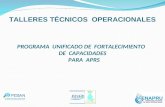 TALLERES TÉCNICOS OPERACIONALES PROGRAMA UNIFICADO DE FORTALECIMIENTO DE CAPACIDADES PARA APRS.