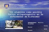 Universidad de Concepción Facultad de farmacia Catedra de toxicología “El aluminio como posible factor etiopatogénico en la enfermedad de Alzheimer” Integrantes: