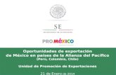 Oportunidades de exportación de México en países de la Alianza del Pacífico (Perú, Colombia, Chile) Unidad de Promoción de Exportaciones 21 de Enero de.
