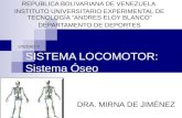 SISTEMA LOCOMOTOR: Sistema Óseo REPUBLICA BOLIVARIANA DE VENEZUELA INSTITUTO UNIVERSITARIO EXPERIMENTAL DE TECNOLOGÍA “ANDRES ELOY BLANCO” DEPARTAMENTO.