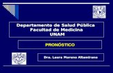 PRONÓSTICO Departamento de Salud Pública Facultad de Medicina UNAM Dra. Laura Moreno Altamirano.