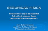 1 SEGURIDAD FISICA Realización de copias de seguridad Selección de soportes físicos Recuperación de datos perdidos Airan Godoy Hernández José María Rodríguez.