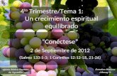 Estudios Bíblicos Lifeway ® 4 to Trimestre/Tema 1: Un crecimiento espiritual equilibrado “Conéctese” 2 de Septiembre de 2012 (Salmo 133:1-3; 1 Corintios.