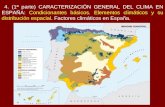 4. (1ª parte) CARACTERIZACIÓN GENERAL DEL CLIMA EN ESPAÑA: Condicionantes básicos. Elementos climáticos y su distribución espacial. Factores climáticos.