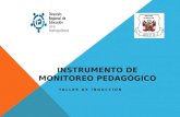 INSTRUMENTO DE MONITOREO PEDAGÓGICO TALLER DE INDUCCIÓN.