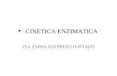 CINETICA ENZIMATICA Dra EMMA GUERRERO HURTADO CINETICA QUIMICA Cinética Química es aquella parte de la Química que se encarga de estudiar la velocidad.