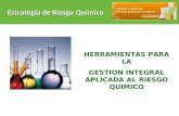 Estrategia de Riesgo Químico HERRAMIENTAS PARA LA GESTION INTEGRAL APLICADA AL RIESGO QUIMICO.
