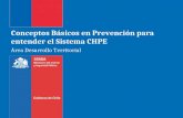 Conceptos Básicos en Prevención para entender el Sistema CHPE Área Desarrollo Territorial.