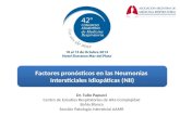 Factores pronósticos en las Neumonias Intersticiales Idiopáticas (NII) Factores pronósticos en las Neumonias Intersticiales Idiopáticas (NII) Dr. Tulio.