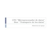 CPU “Microprocesador de datos” Bus “ Transporte de los datos” Material de Apoyo.