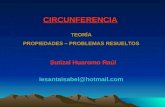 Sutizal Huaromo Raúl iesantaisabel@hotmail.com CIRCUNFERENCIA TEORÍA PROPIEDADES – PROBLEMAS RESUELTOS.