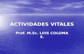ACTIVIDADES VITALES Prof. M.Sc. LUIS COLOMA S. REPRODUCCION REPRODUCCION Es la capacidad de formar nuevos organismos a partir de otros ya existentes.